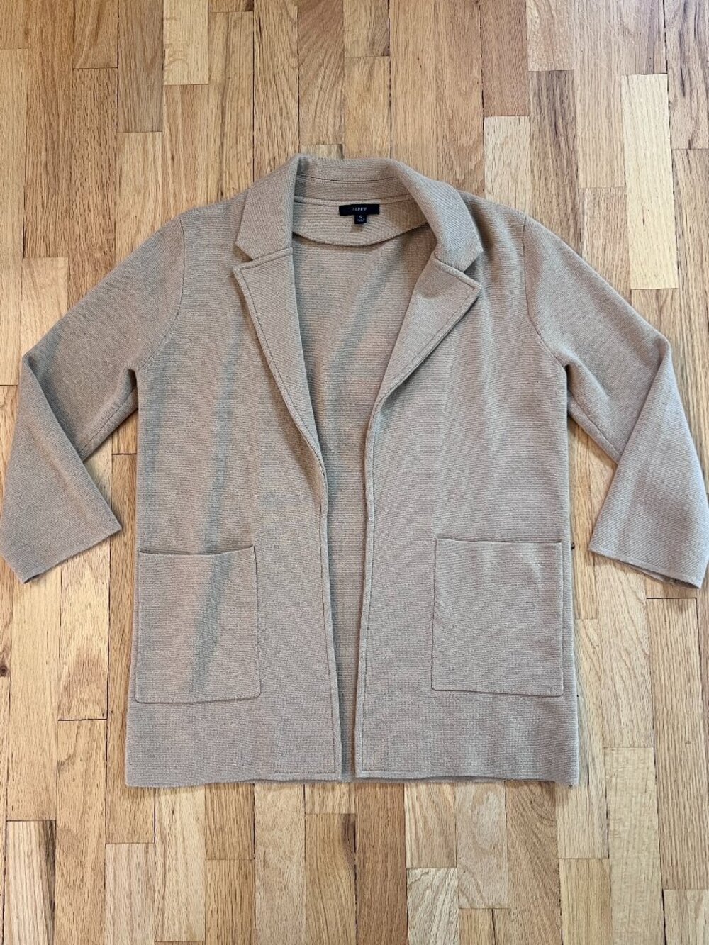J.Crew Women's Sophie Open-Front Sweater Blazer Cardigan Heather Khaki Size S
